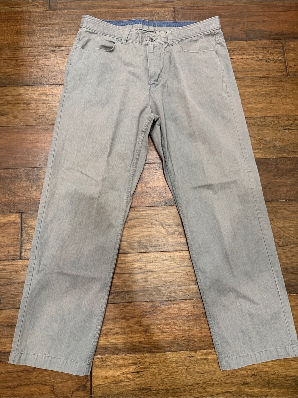 Calvin Klein Gray Lightweight Cotton Twill Pants Men’s 34x30 Straight Leg